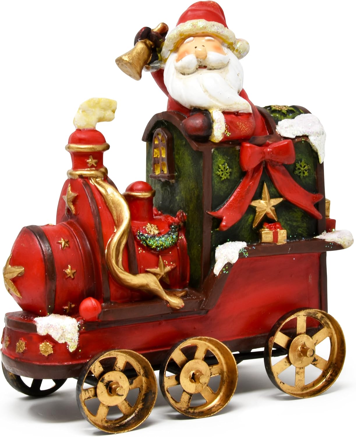Gift Boutique Christmas Express Train Table Decor Holiday 3 Piece Mini 6" Stone Resin for Office Desk Shelf Kitchen Mantle Decoration