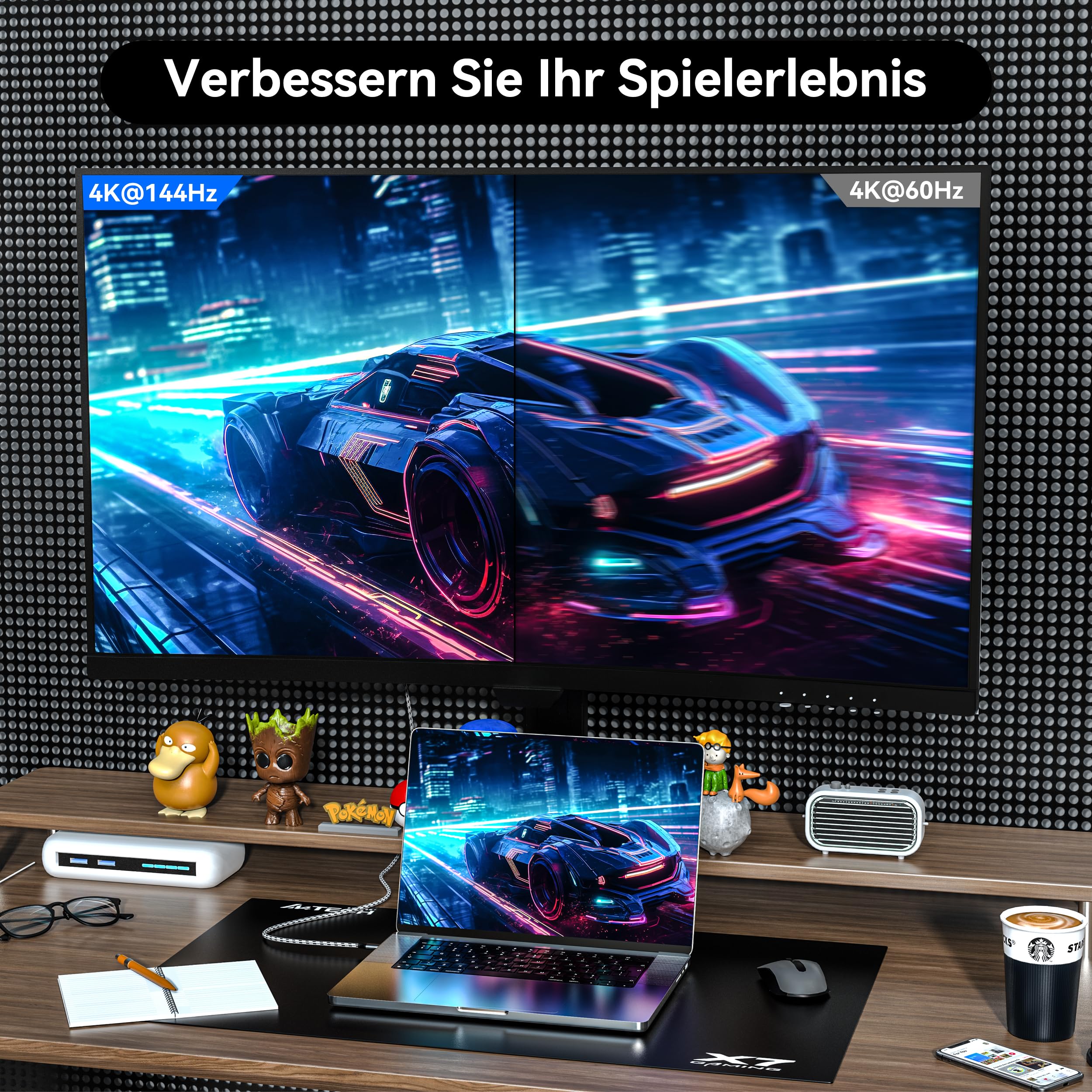 Przewód USB C Displayport 1.4 3M, 8K@60Hz 4K@240Hz/144Hz HDR VRR Thunderbolt 4 3 Przewód USB C na DisplayPort 1.4 dla iPhone 15 MacBook Pro Air M1 M2 iPad Pro Air 5 Surface Pro 8 Galaxy S23