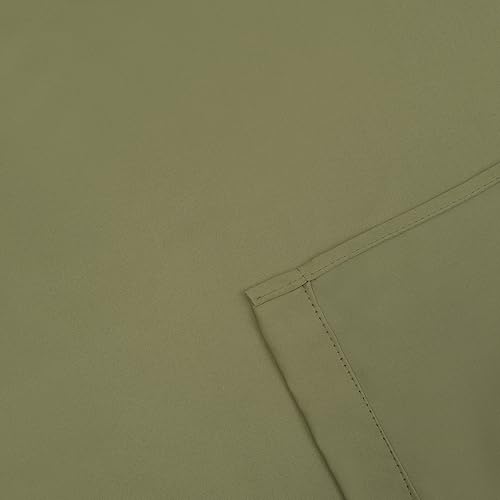 Miniatura 9 de Superior Cortina opaca tejida, cortina de ventana de 52 x 84 pulgadas, 2 paneles de cortinas de oscurecimiento de habitación, verde oliva