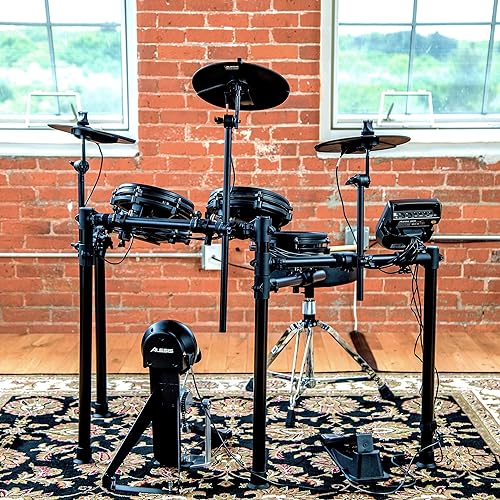 Miniatura 5 de Alesis Nitro Mesh Kit  Eight Piece Mesh Electronic Drum Set With 385 Sounds + Numark HF125  Portable Headphones With Closed Back Design for Superior