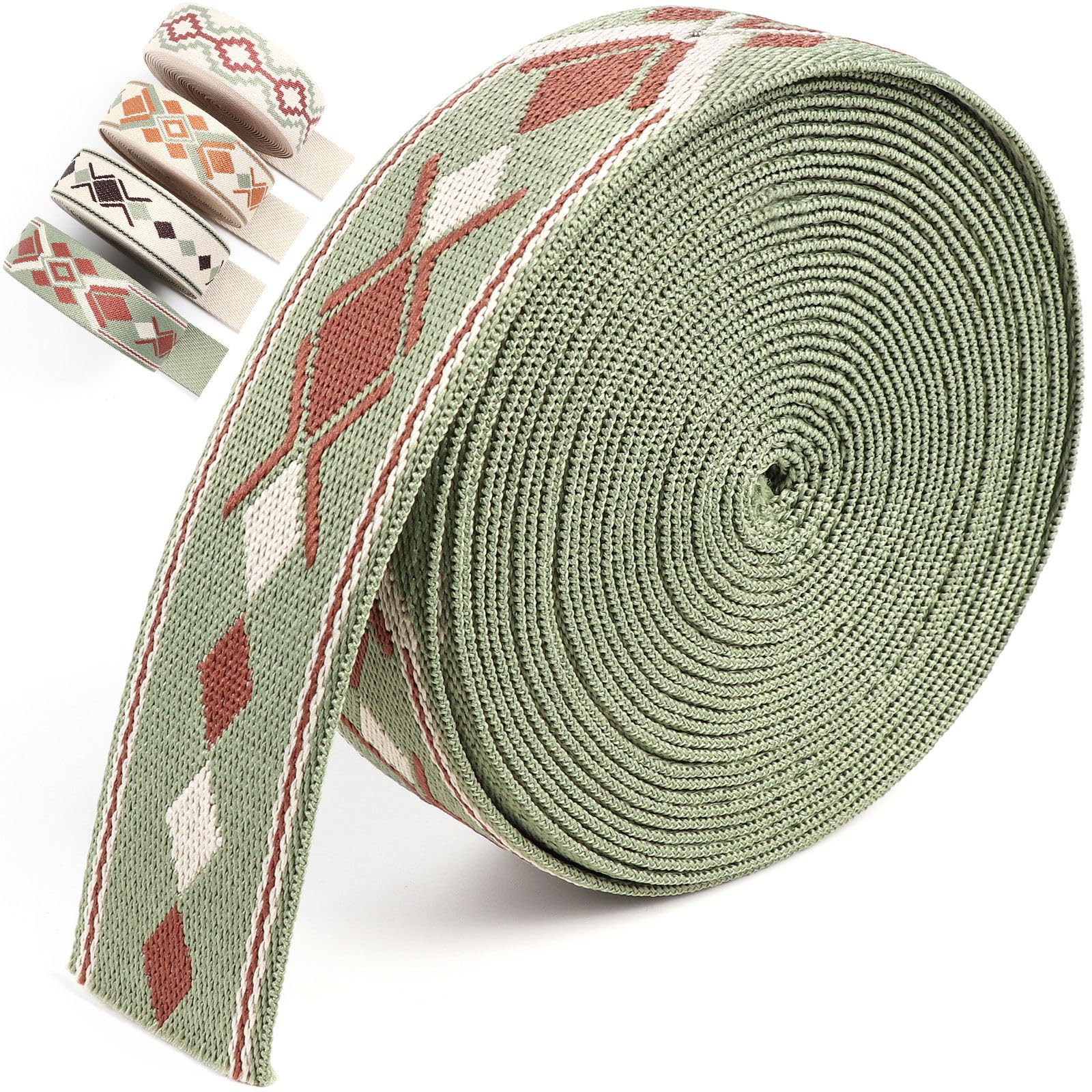 1.5" Jacquard Webbing - 20 Yards for Bags & Crafts -22