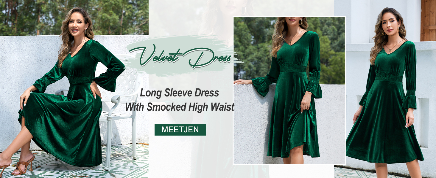 white christmas dresses Octavia Velvet Midi Dress main image 1