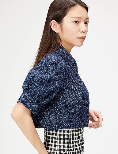 Amazon | [リリーブラウン] クロップドツイードジャケット LWFJ231220