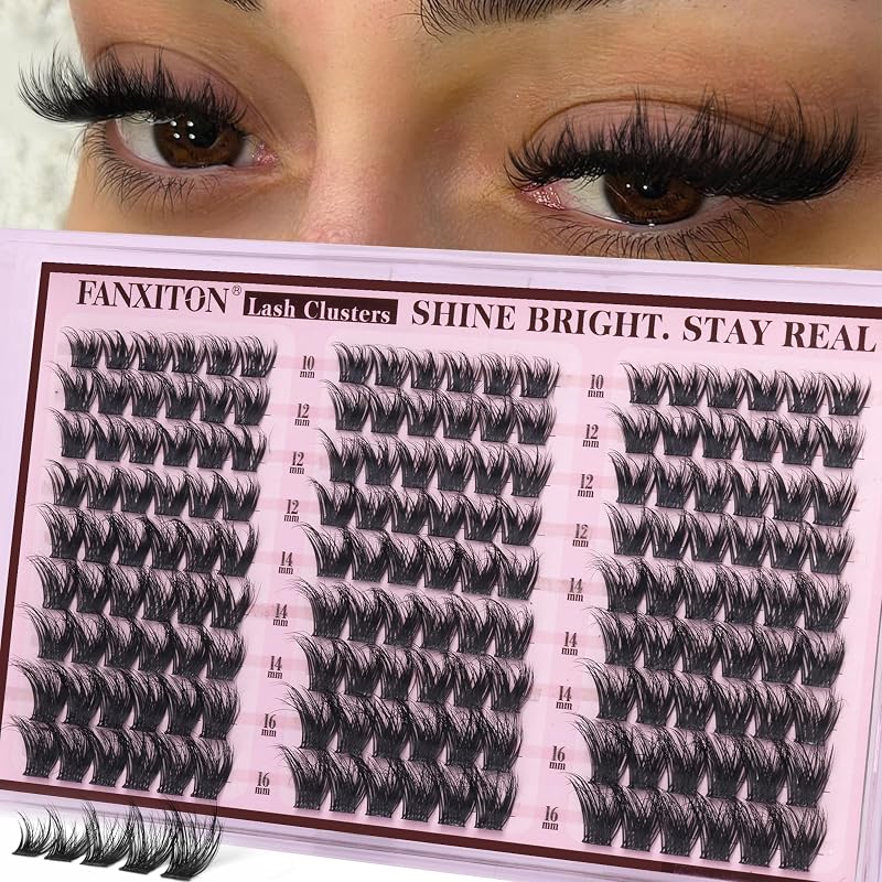 Wispy Volume Lash Clusters, Natural 10-16mm, 162pcs, DIY Lash Extensions