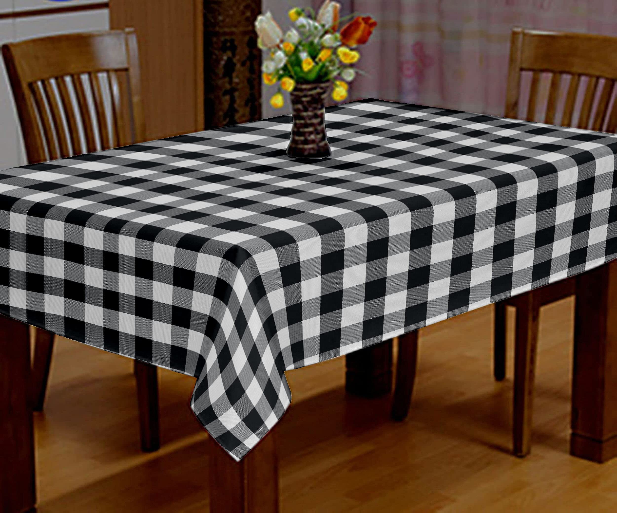 Buy Table Cover, Buffalo Checks Black Plaid Dining Table ...