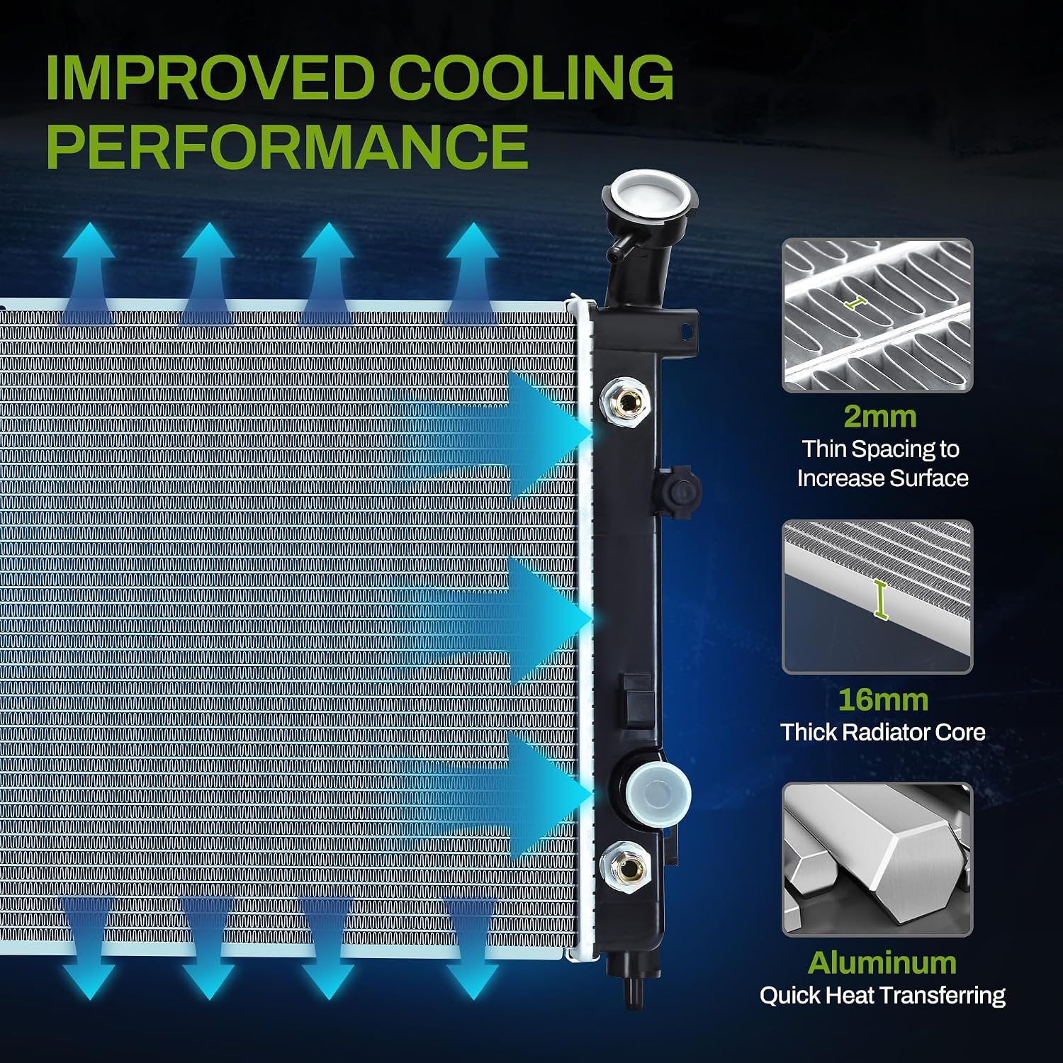 AUTOSAVER88 Radiator Compatible with 2001-2005 Chevrolet Venture Pontiac Aztek 2005-2006 Uplander Saturn Relay Buick Terraza 2001-2004 Oldsmobile Silhouette 2002-2007 Rendezvous Montana 3.4L 3.5L