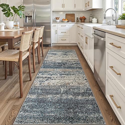 Miniatura 3 de Art&Tuft TPR19 - Alfombra de pasillo, reverso con antideslizante, abstracta, plegable, resistente a las manchas, lavable a máquina, para cocina