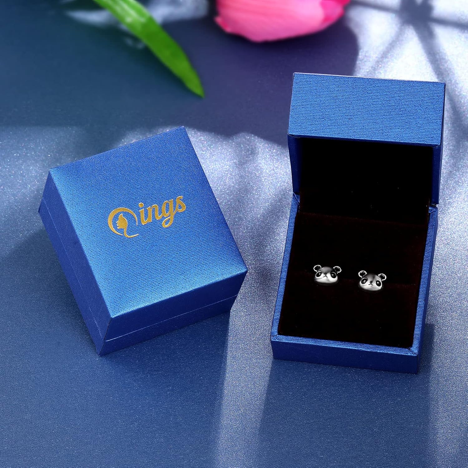 Presentski Panda Earrings Sterling Silver Cute Animal Earrings Stud Dainty Tiny Panda Bear Stud Earrings for Women - Image 6