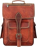 Vista 2 de 16 Inch Genuine Leather Backpack for Women and Men - Retro Vintage Laptop Backpack