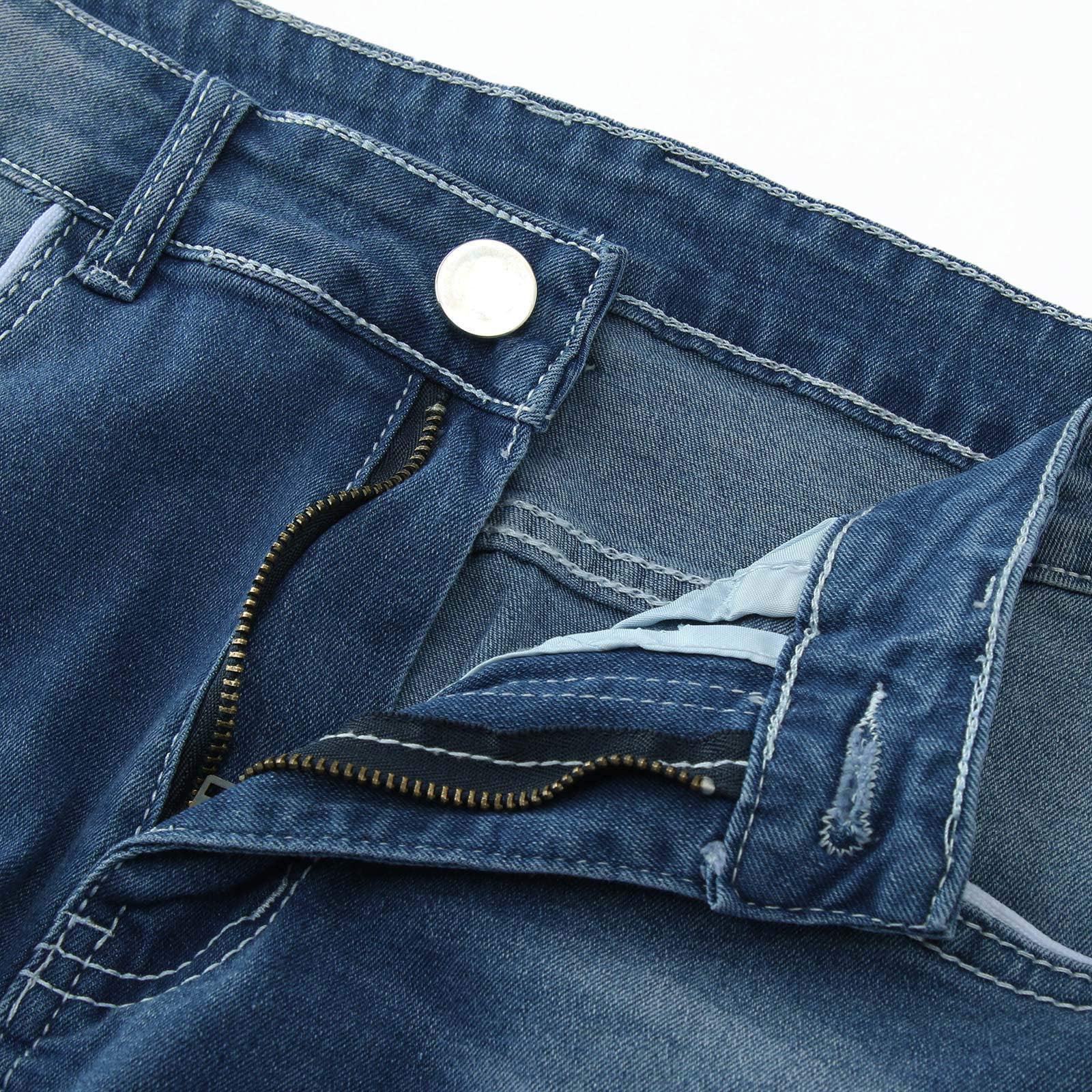 WINWUQB - Pantalones de mezclilla ajustados para hombre, estilo clásico, retro, cómodos, casuales, ajuste regular, elegantes, con bolsillos