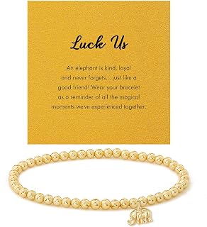 RZKING Golden Bracelets for Women, Evil Eye Butterfly Dragonfly Elephant Charm Bracelets for Women, Friendship Bracelets, Birthday, Retirement, Inspirational Gifts for Women