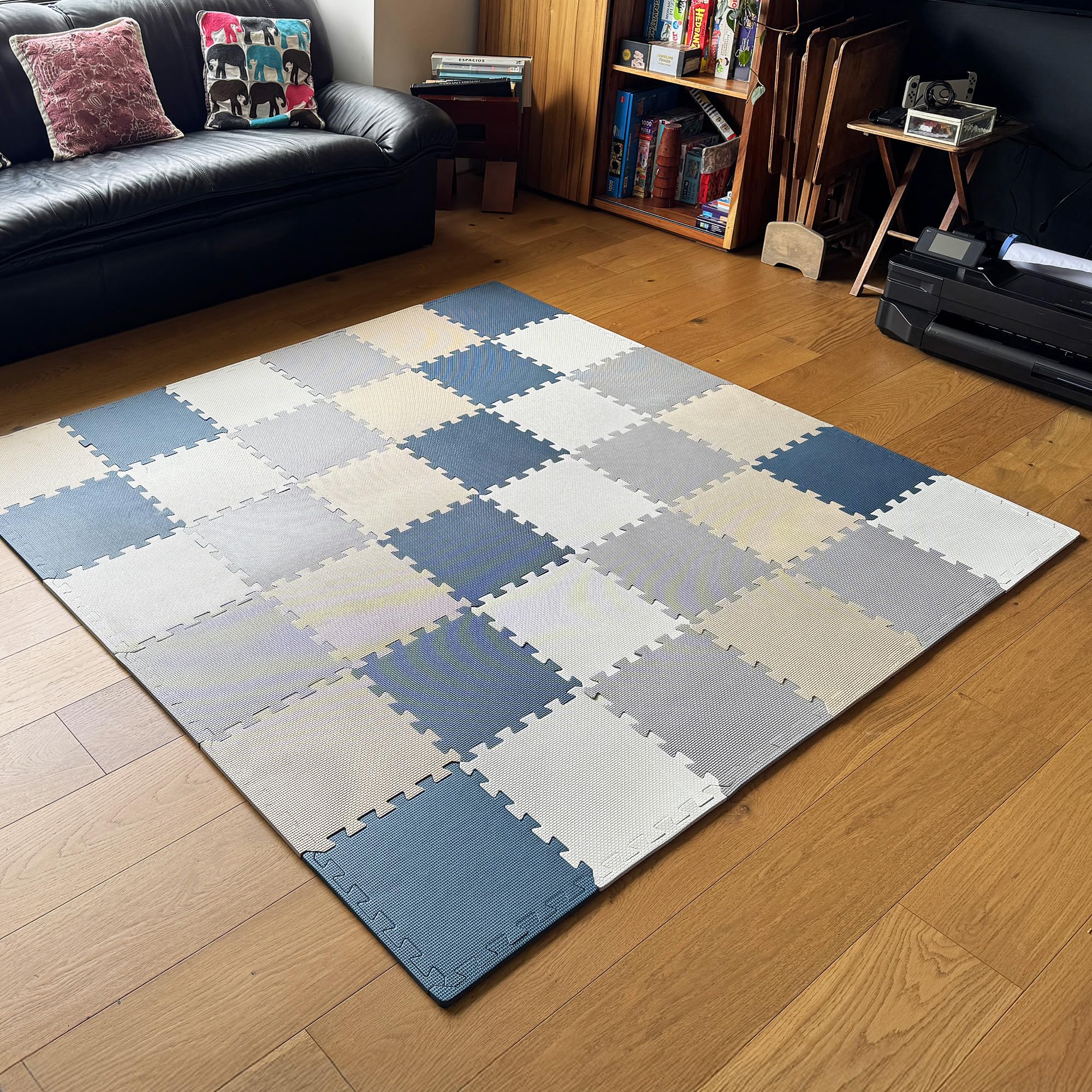 MioTetto Baby Play Mat, Soft Foam Floor Tiles for Kids. Adjustable Interlocking Foam Tiles, Fits with 74x74 Playpen Baby mat for Crawling &amp; Development, Safe &amp; Non-Toxic Playmat for Babies 6-12 Months
