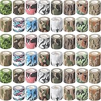 Vista 17 de Treela Paquete de 48 Vendajes Envolventes Autoadhesivos a Granel, 2 Pulgadas x 5 Yardas Vendaje Cohesivo Autoadherente Cinta Atlética Elástica Cinta