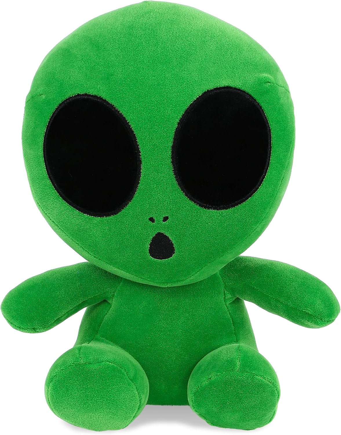 DolliBu Snug-Mooshies Green Alien Stuffed Animal Plush Toy - Space Super Fluffy Soft Animal Friend for Girls and Boys, Medium Huggable Cute Plush for Kids Play, Cuddling, and Decoration - 12 Inches