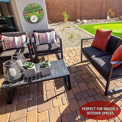 Miniatura 7 de Taylor 5265971 Martini Time - Termómetro de reloj para exteriores, 1