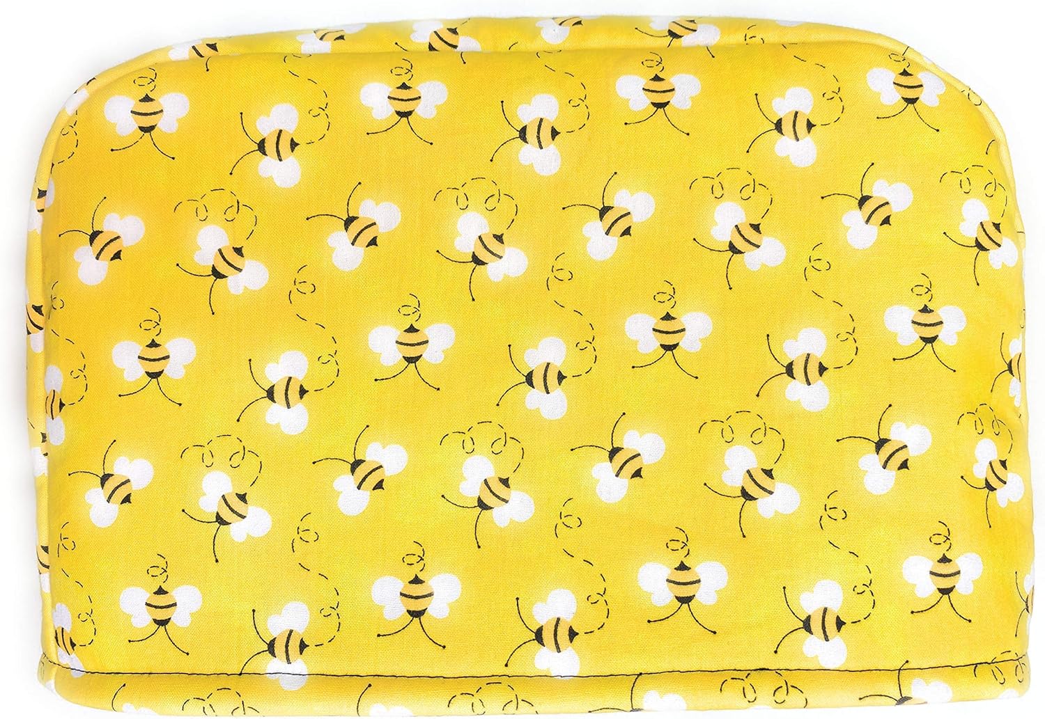 2 Slice Slot Honey Bumble Bees on Yellow Reversible Kitchen Appliance Toaster Dust Cover Cozy 11.5(l) x 7.5(h) x 5.5(w)
