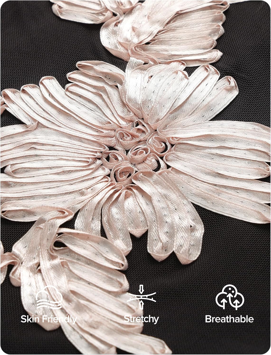 ZESICA Women's Summer Strapless Floral Midi Dress 2026 Bodycon Mesh Tube Wedding Guest Cocktail Party Formal Dresses - Image 6