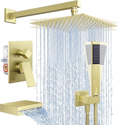 Miniatura 14 de KES XB6305F18-CH - Sistema de ducha cromado con juego de grifo de ducha y bañera con boquilla de tina, juego de grifo de ducha de 10 pulgadas