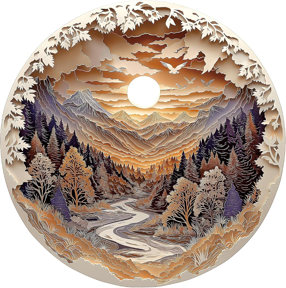 3D Visual Art Puzzles for Adults 500 Pieces, Landscape Jigsaw Puzzles