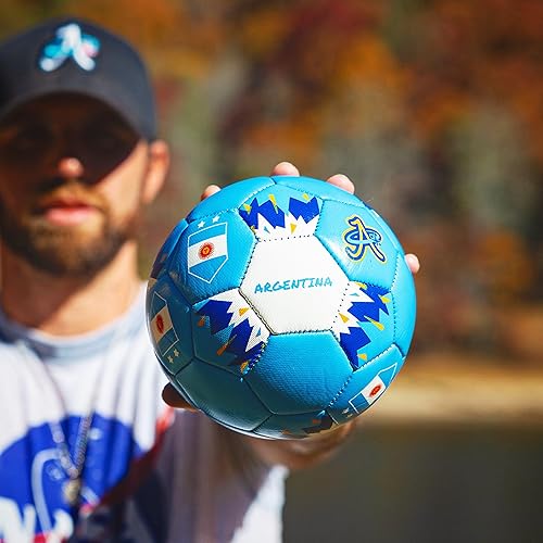 Miniatura 4 de Soccer Ball World Cup 2022, Mini Size 2 Skills Ball, Leather Game Ball, Indoor & Outdoor, Kids, Adults, Collector & Game Quality