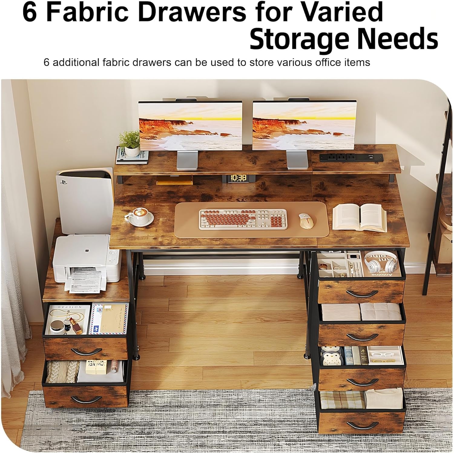 6 Fabric Drawers for Storage