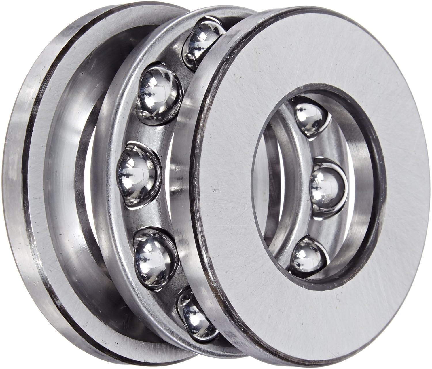 FAG 51307 Grooved Race Thrust Bearing, Single Row, Open, 90° Contact Angle, Steel Cage, Metric, 35mm ID, 68mm OD, 24mm Width, 3600rpm Maximum Rotational Speed, 20000lbf Static Load Capacity, 11200lbf Dynamic Load Capacity