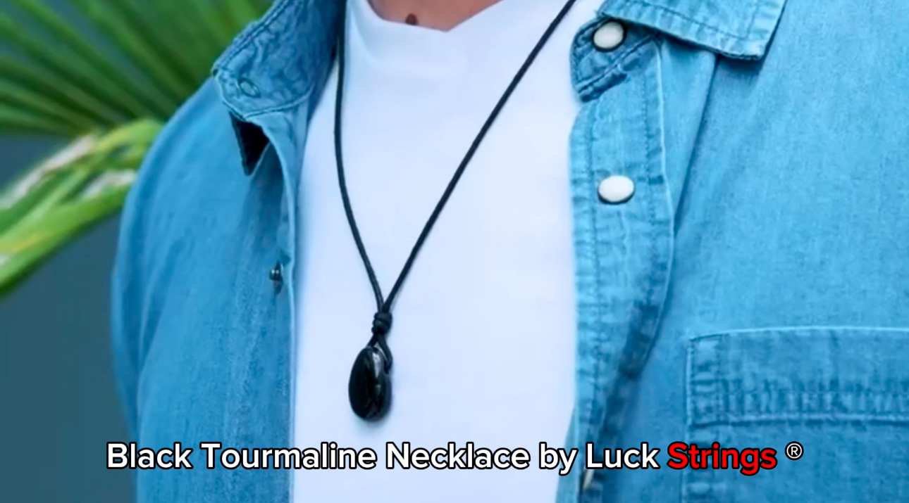Amazon.com: Luck Strings Natural Black Tourmaline Pendant Necklace