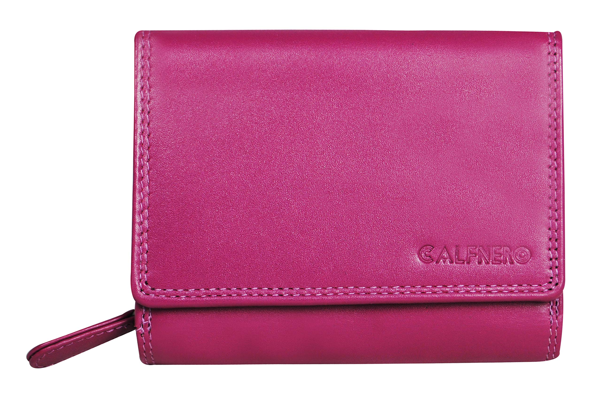calfnero Women's Genuine Leather Wallet-Long Purse Wallet with Multiple Card Slots, Zip Pocket and Note Compartment-picture-56