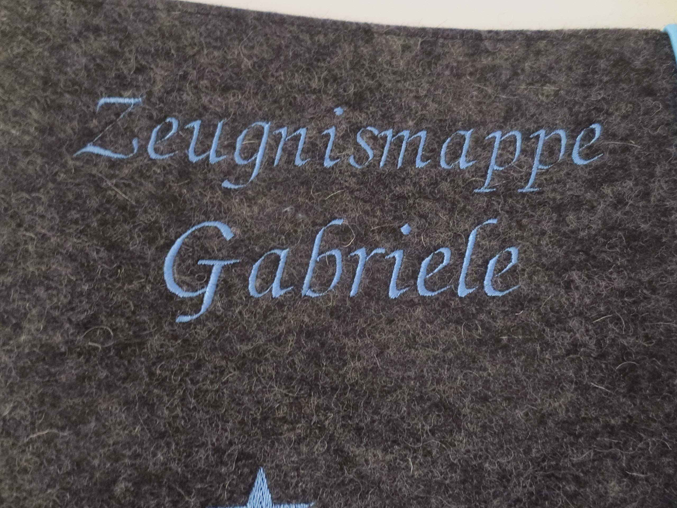 Zeugnismappe Wollfilz Mappe Zeugnisse DIN A4 Grundschule Schule