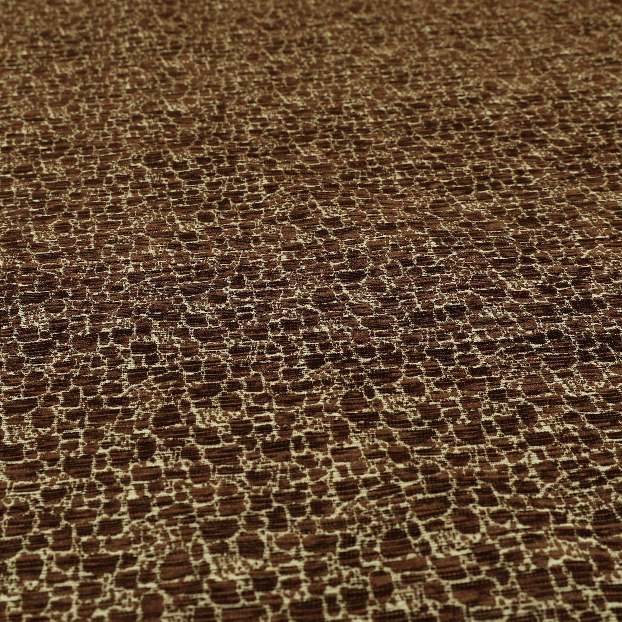 Redbrick Mill Fabrics Quality Weight Brown Colour Chenille Upholstery Furnishing Fabric Stone Pattern (10cm x 8cm Sample)