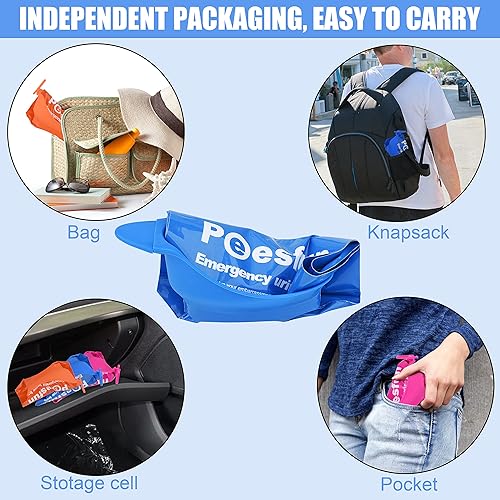 Miniatura 6 de Disposable Urinal Bag, 2025 Upgraded 900ML Emergency Urine Bag, Pee Bags for Travel, Urinals Portable for Car, Universal Urinal Bag for Men, Women