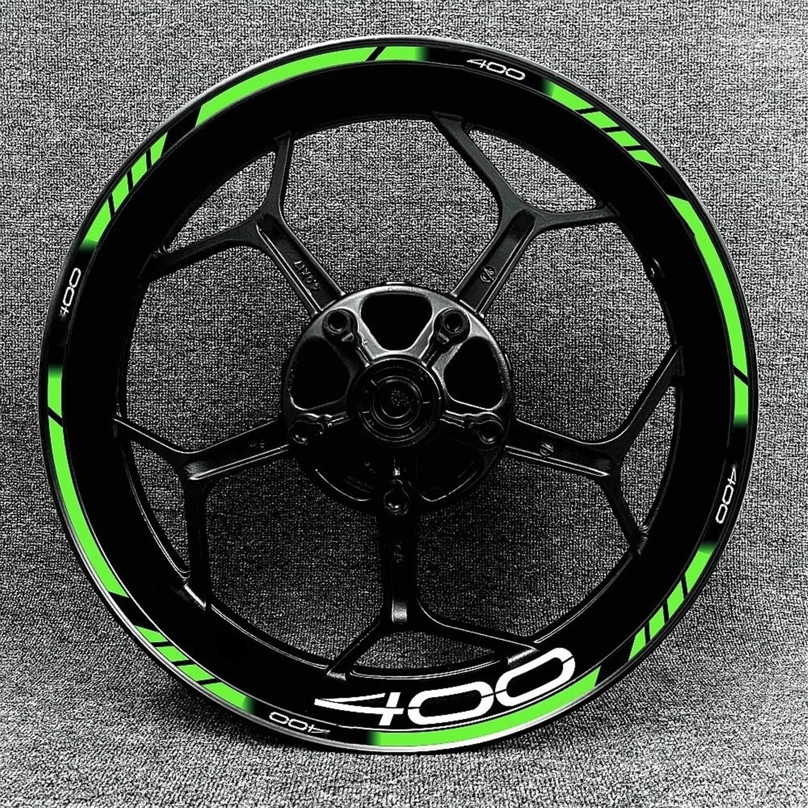 Stickers Motorcycle Accessories Wheel Stickers Reflective Decals Rims for Kawasaki Z400 Z 400(Style 4)