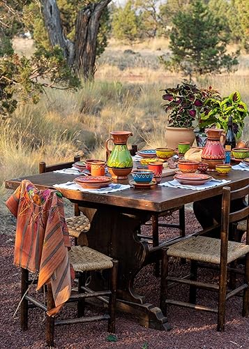 Miniatura 5 de Cactus Canyon Ceramics Juego de platos de ensalada de terracota española de 5 piezas, multicolor