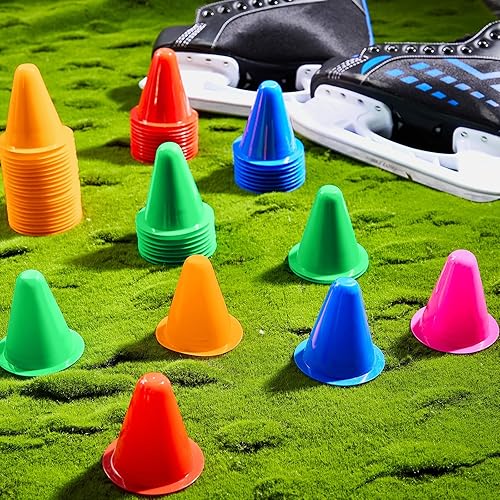 Miniatura 7 de Wettarn 200 mini conos de 3.35 pulgadas para práctica de colores en el aula, conos pequeños, conos de fútbol para niños, deportes, carrera de