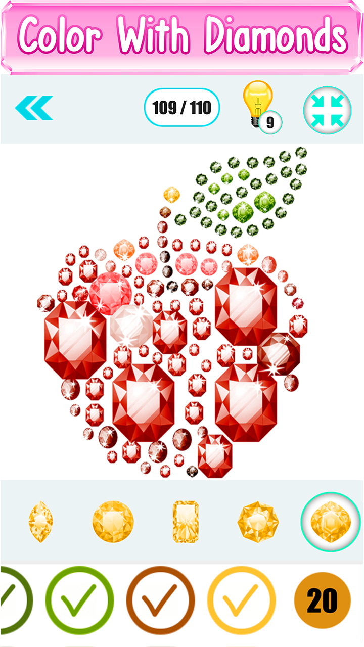 Diamond Art Glitter Color By Number Gems Art Free App on the Amazon