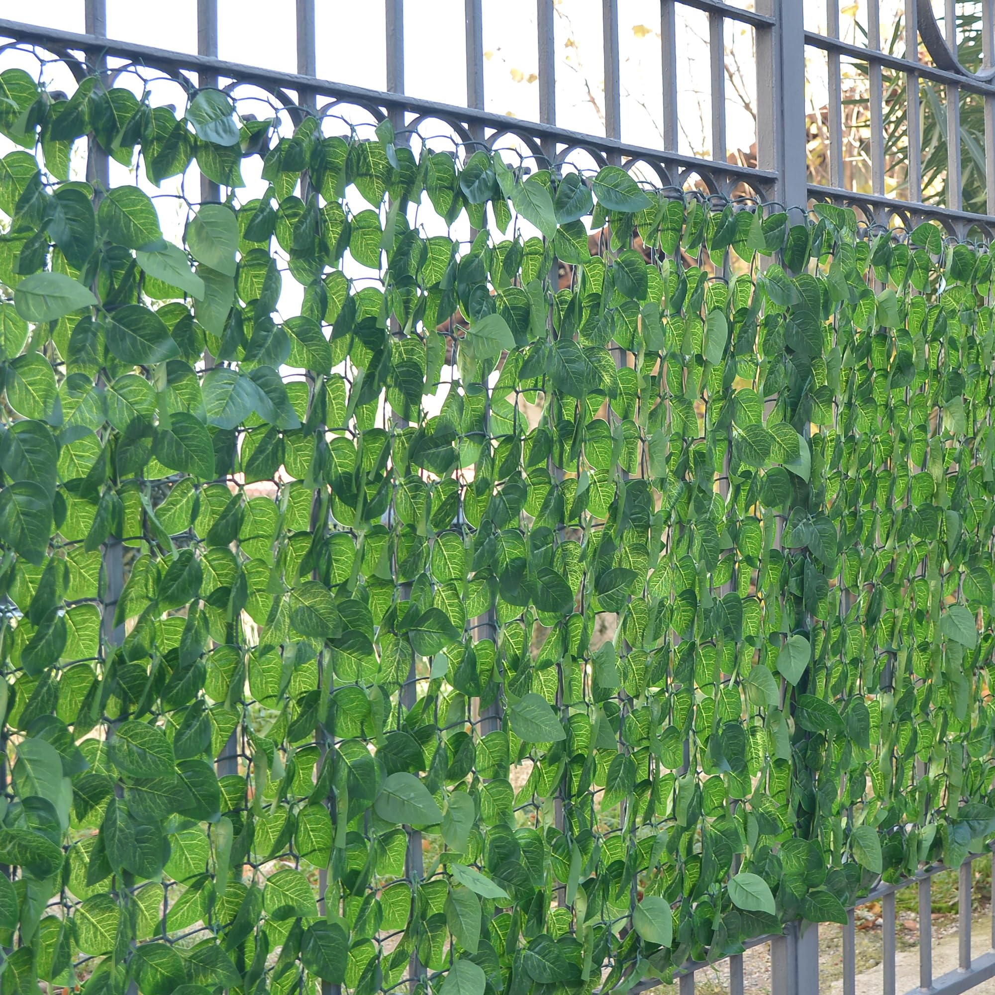 TENAX Divy Laurus PRO 100x300 cm Verde, Siepe Sintetica con Foglie in Polietilene Tipo Lauro per la Schermatura Frangivista di Balconi, Giardini e Recinzioni