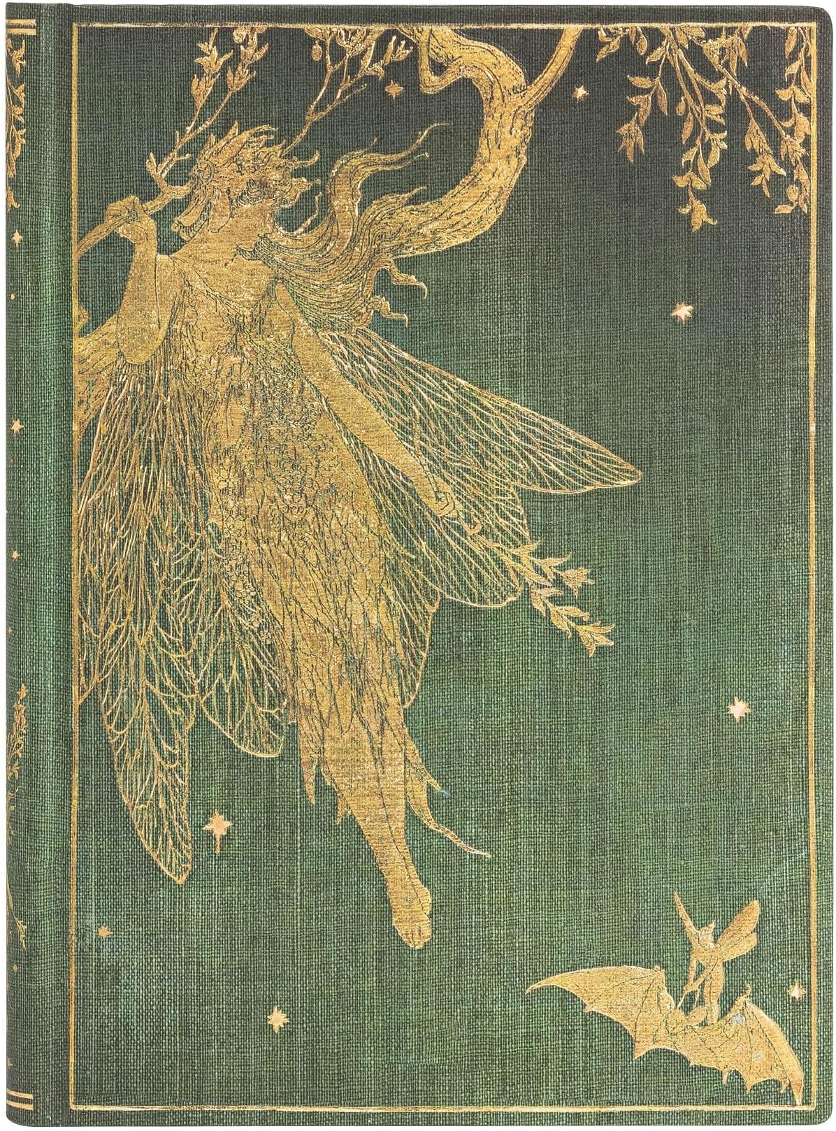 Paperblanks Olive Fairy Midi Lined Hardcover Journal (Elastic Band Closure)