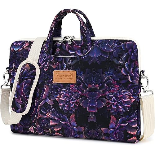 Canvaslife Succulent Fruit Patten Waterproof Laptop Shoulder Messenger Bag Case Sleeve for 14 Inch & 15 Inch Laptops