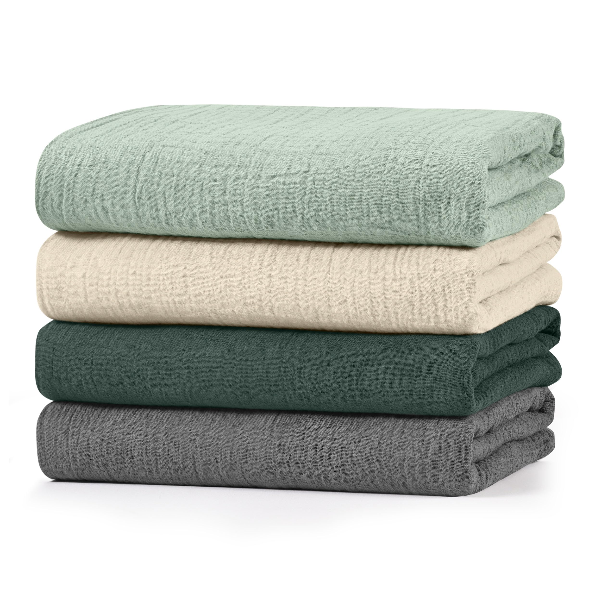 Soarwg Kids Swaddle Blanket 95x100 cm 4-Pack – Baby Essentials for Newborn Baby Cloths Baby Swaddle Baby Essentials, 100% Cotton Nature’s Color Palette — image 1