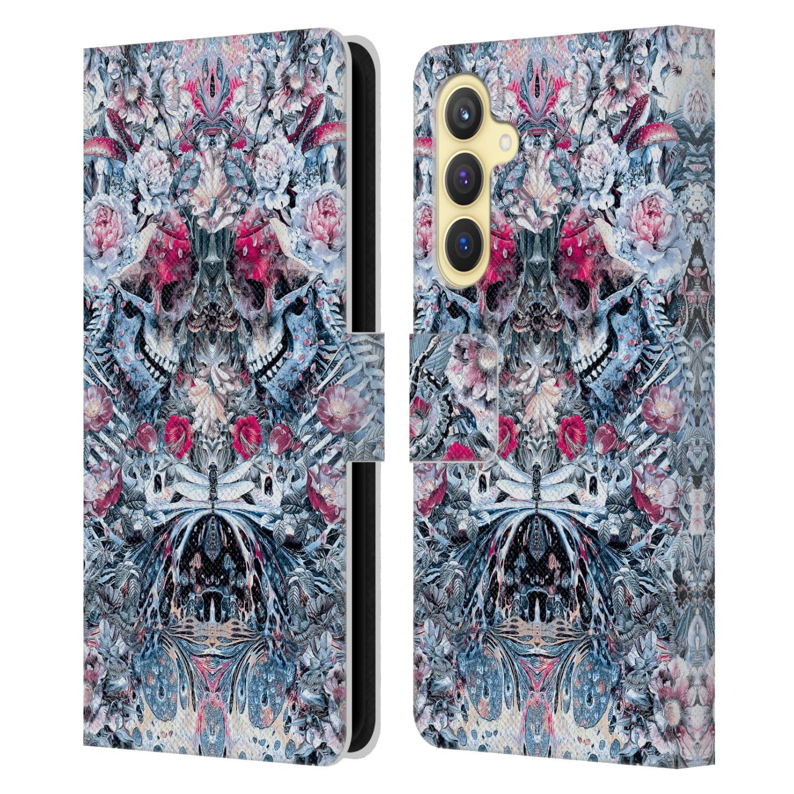Carcasa de cuero tipo libro Samsung Galaxy S23 FE 5G Calaveras 7