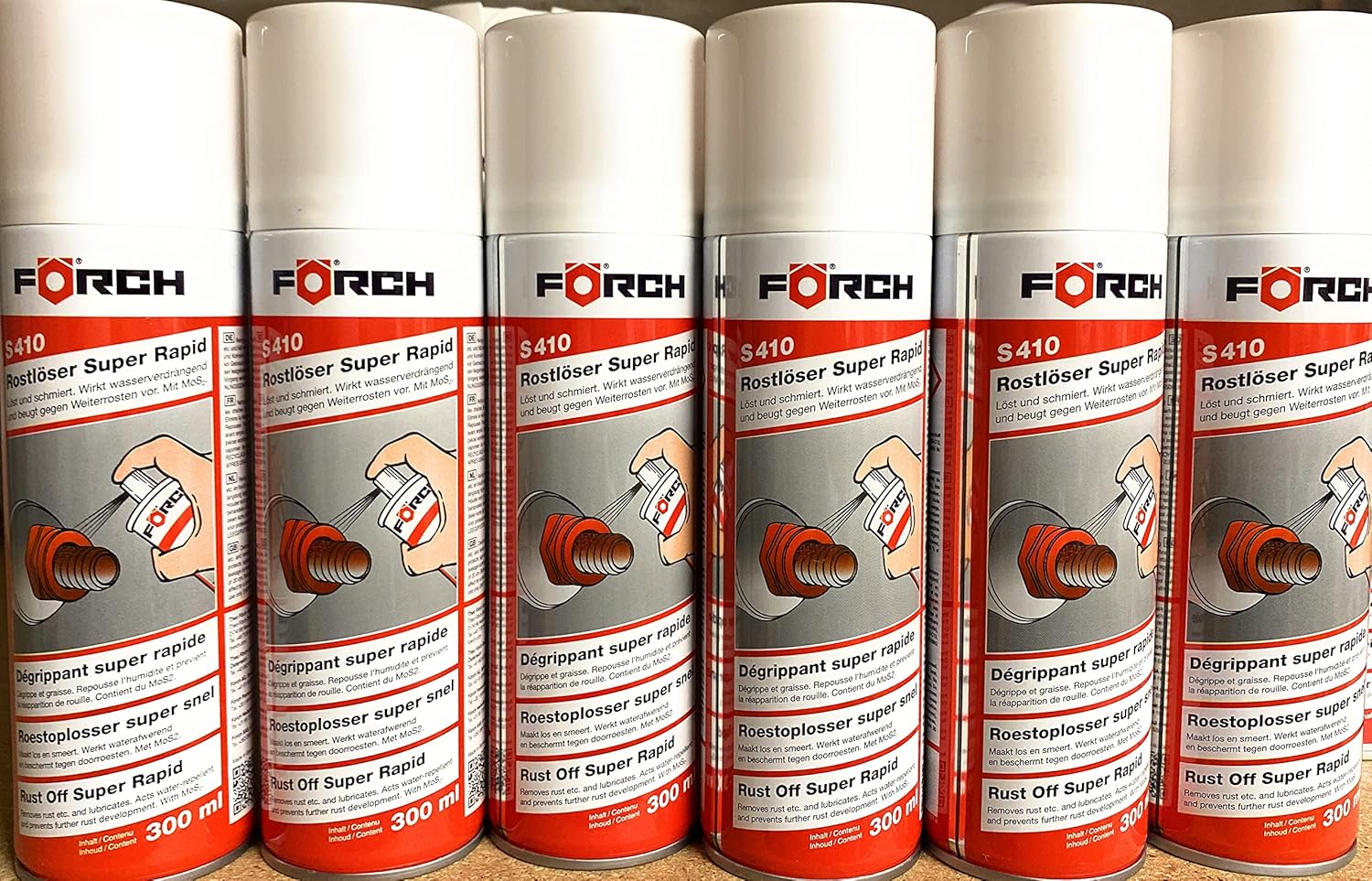 Förch 6X S410 Rostlöser Super Rapid 300ml mit MoS2 Kriechöl (6x300ml ...