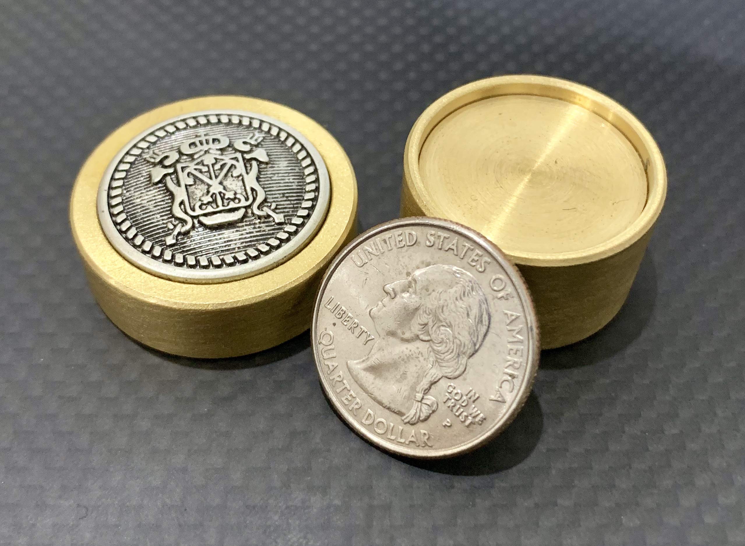 Coin Thru Brass Box Magic Trick - Quarter Version - Close up Magic Coin Trick