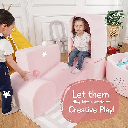 Miniatura 6 de Soft Play - Juego de actividades de escalada y gateo  Bloques de escalada de espuma para niños pequeños de 1 a 3 años  Juego suave de terciopelo de