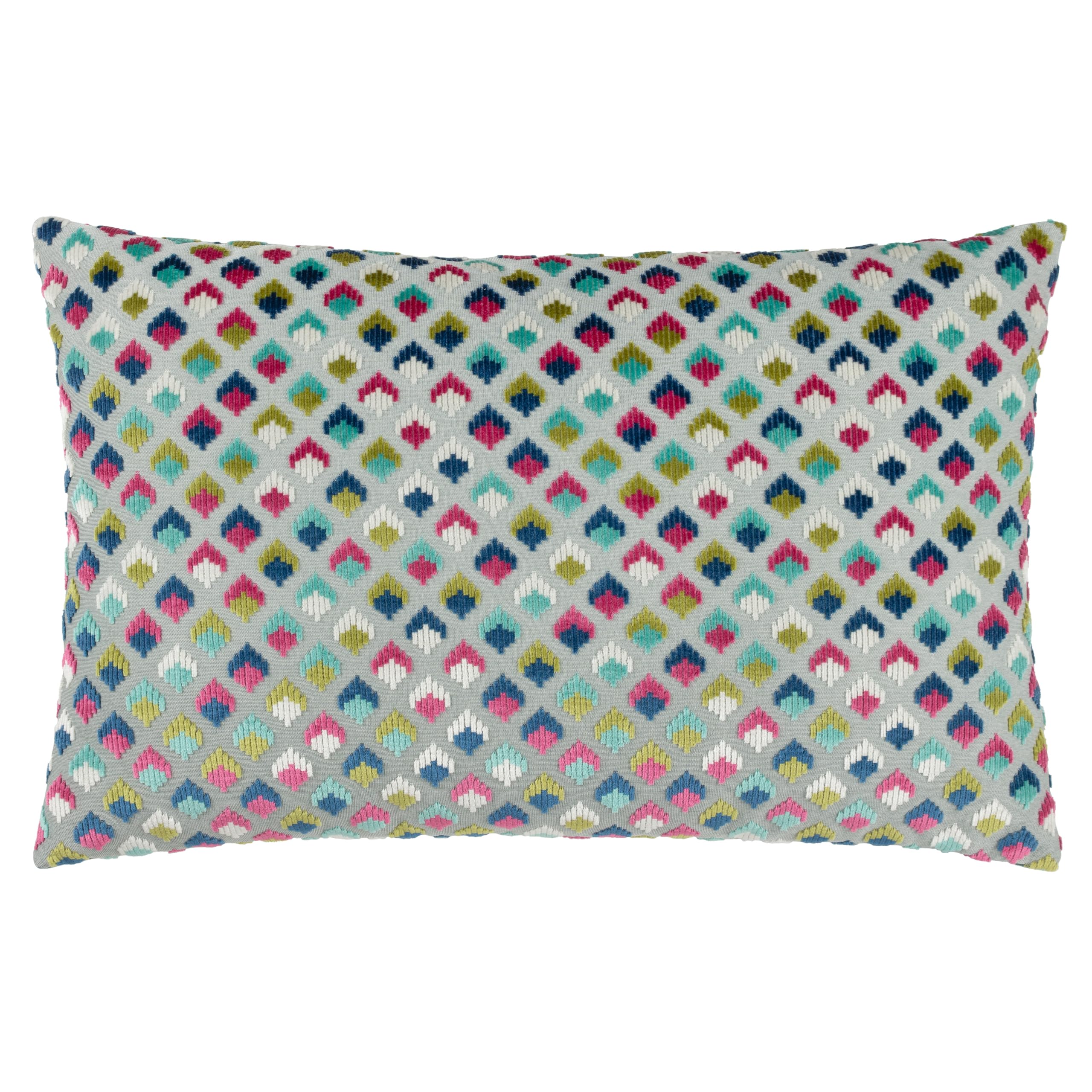 Paoletti Lexington Velvet Jacquard Feather Filled Cushion, 40cm x 60cm