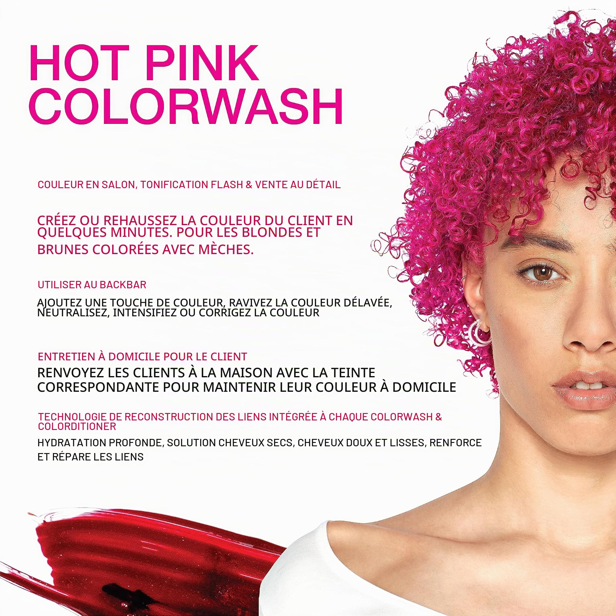 Celeb Luxury Viral Semi Permanent Colorwash Shampoo - Extreme Hot Pink 245ml