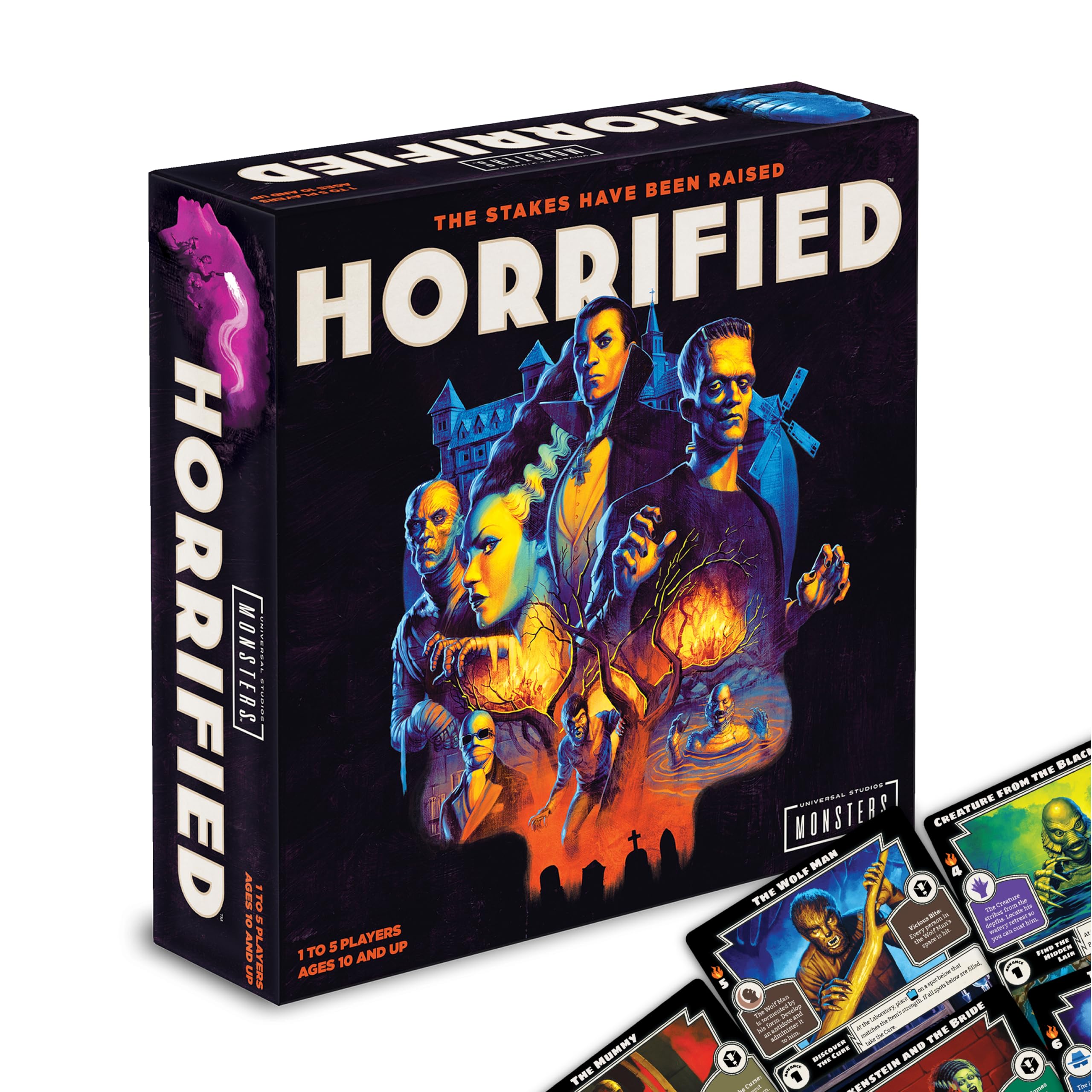 Ravensburger Horrified Games - Universal Monsters - Strategy Board Game - Boost Critical Thinking & Teamwork - Cooperative Gameplay - Unique Monster Challenges - 1 to 5 Players - Adults & Kids 10+