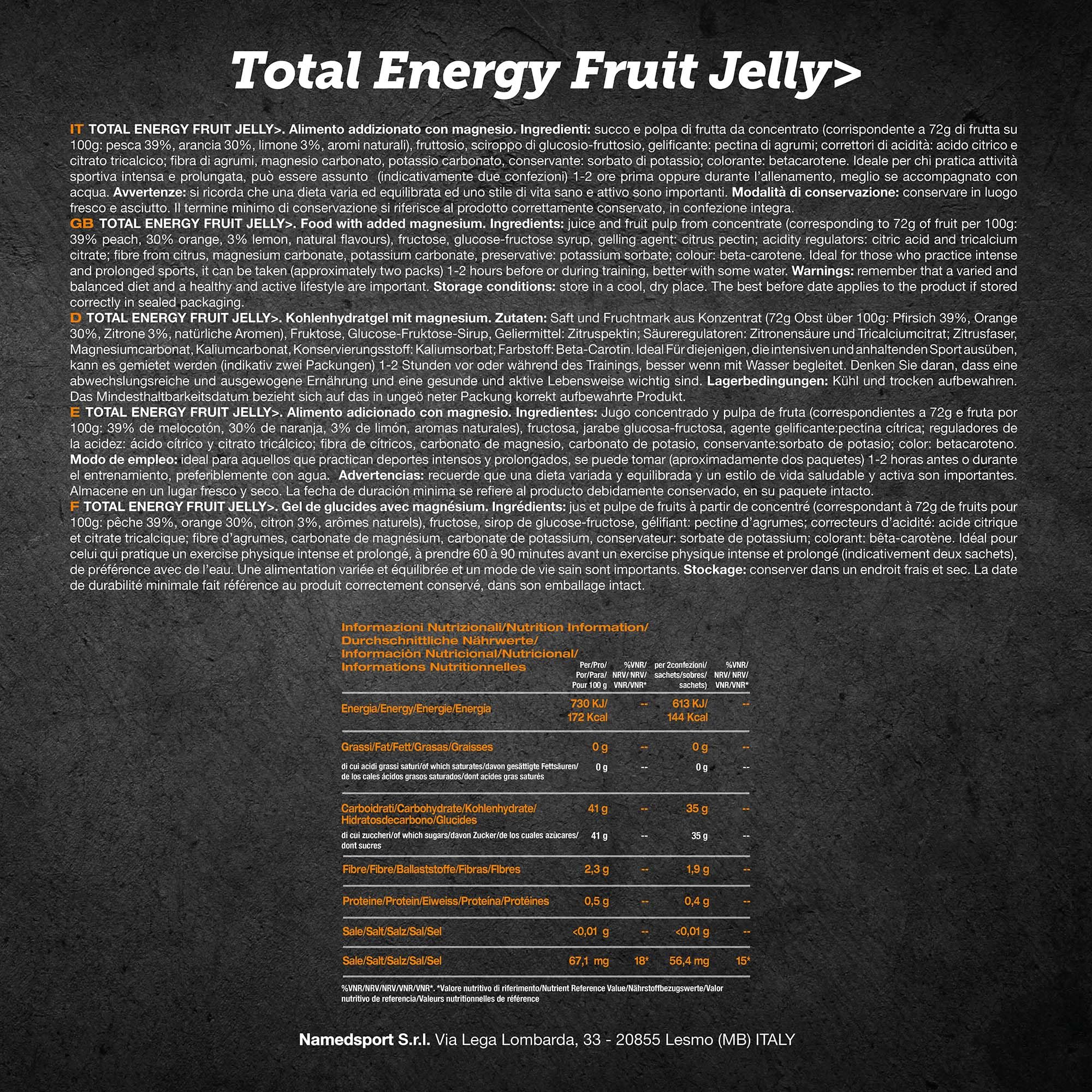 Total Energy Fruit Jelly Peach Orange & Lemon