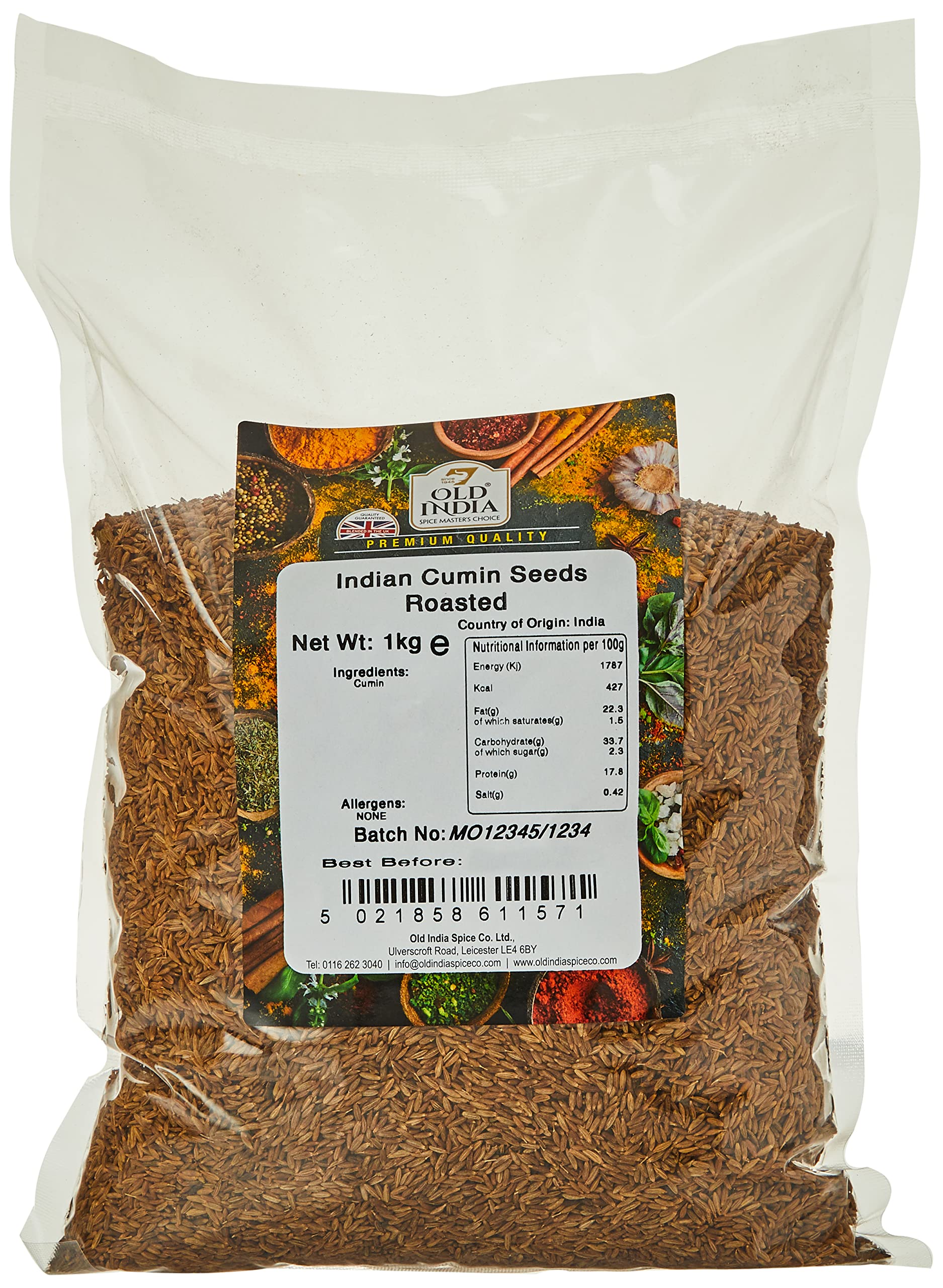 Old India Indian Cumin Seeds Roasted 1kg