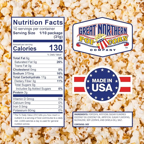 8oz Kettle Corn Popcorn Machine Popcorn Packets - 24-Pack Pre-Measured All in One Popcorn Packs - Bulk Popcorn Kernels, Sweet and Salty Popcorn Flavor, and Oil by Great Northern Popcorn