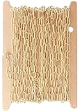 THREENEST 16.4-Feet Width 2.5mm Stainless Steel Paperclip Chains, 18K Real Gold Plated, Soldered Cable Long Craft Chain for Necklace Bracelet Earring Jewelry Making (2200-GOLD-5M)